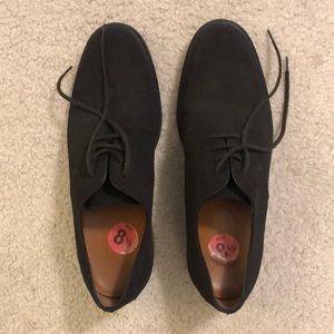 J.P. Tod’s black suede Oxford-style women’s shoes size 39 1/2 (8 1/2)